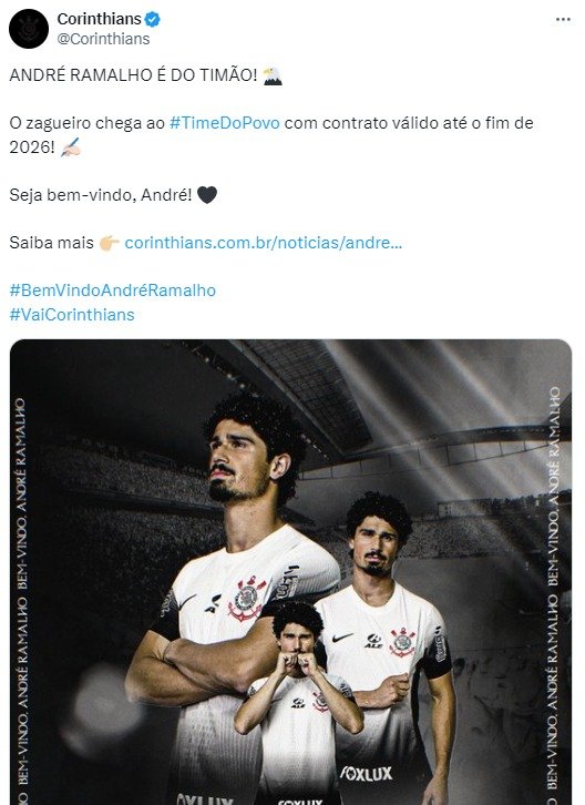 André Ramalho é o mais novo reforço do Corinthians