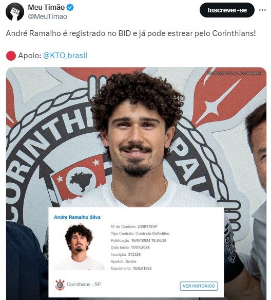 André Ramalho já pode jogar com o Corinthians