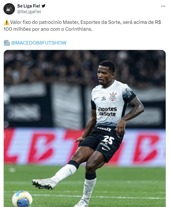 Corinthians tem novo patrocinador máster