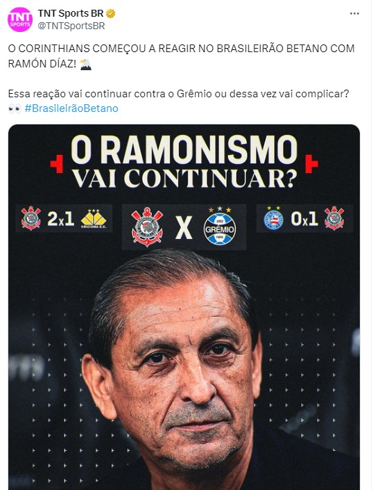 Ramón Díaz lidera o Corinthians no distanciamento da zona de rebaixamento