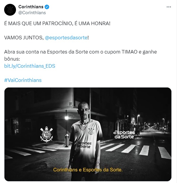 Anúncio do novo patrocinador do Corinthians