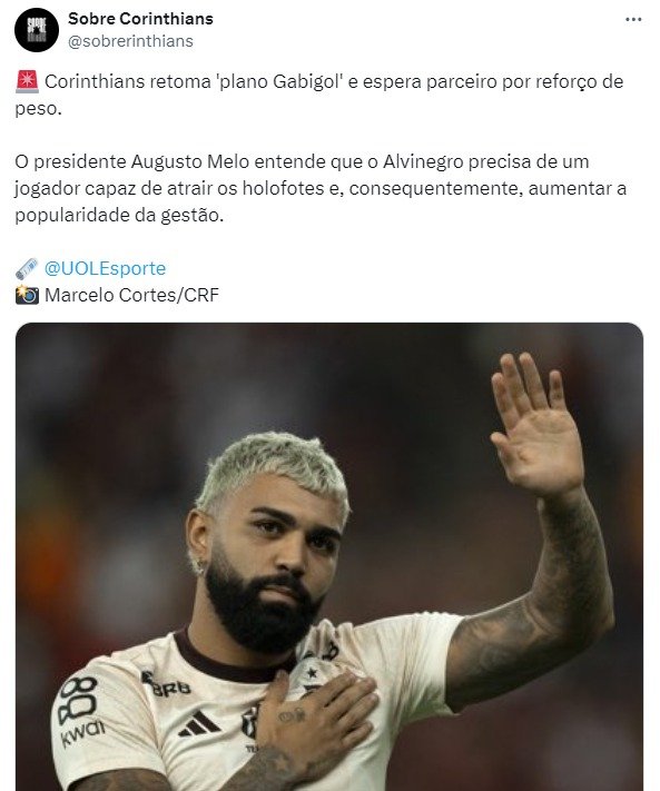 Gabigol ainda está na mora do Corinthians