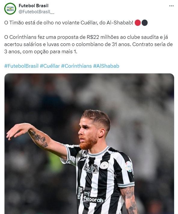 Gustavo Cuéllar e Corinthians chegam a um acordo